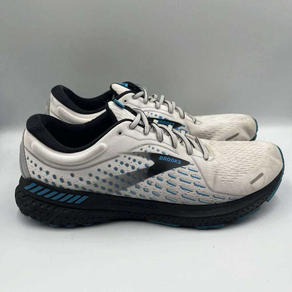 Brooks Adrenaline 21 Men's Size 10 D (Medium) Running Shoes Gray Gym *READ*